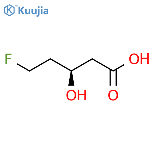 (3R)-5-fluoro-3-hydroxypentanoic acid structure