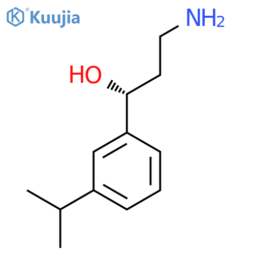 (1R)-3-amino-1-3-(propan-2-yl)phenylpropan-1-ol structure