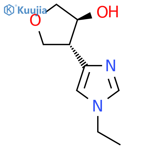 rac-(3R,4S)-4-(1-ethyl-1H-imidazol-4-yl)oxolan-3-ol structure