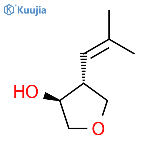 rac-(3R,4S)-4-(2-methylprop-1-en-1-yl)oxolan-3-ol structure