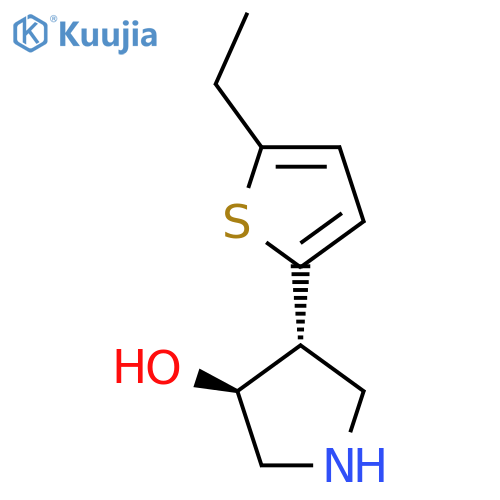 rac-(3R,4S)-4-(5-ethylthiophen-2-yl)pyrrolidin-3-ol structure