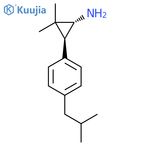 rac-(1R,3S)-2,2-dimethyl-3-4-(2-methylpropyl)phenylcyclopropan-1-amine structure