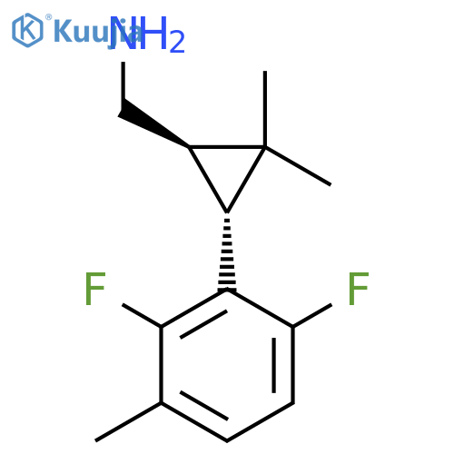 rac-(1R,3R)-3-(2,6-difluoro-3-methylphenyl)-2,2-dimethylcyclopropylmethanamine structure