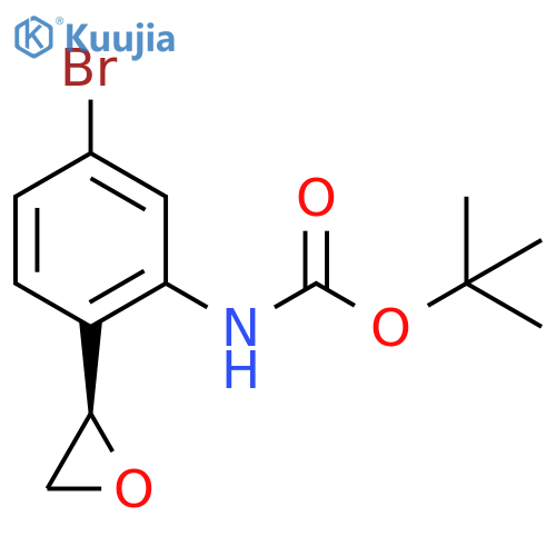 tert-butyl N-{5-bromo-2-(2R)-oxiran-2-ylphenyl}carbamate structure