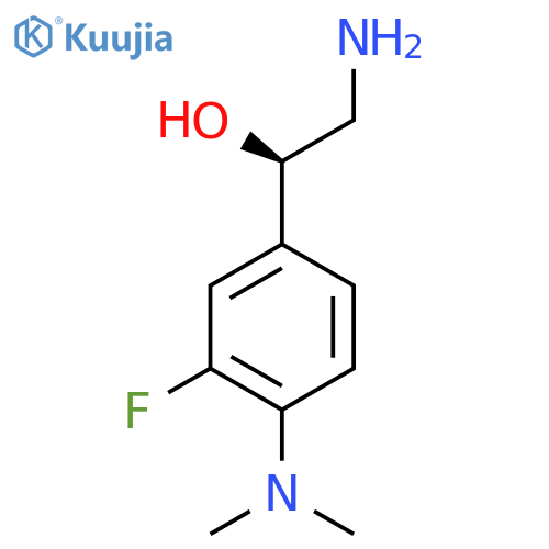 (1R)-2-amino-1-4-(dimethylamino)-3-fluorophenylethan-1-ol structure