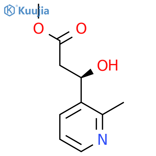 methyl (3R)-3-hydroxy-3-(2-methylpyridin-3-yl)propanoate structure