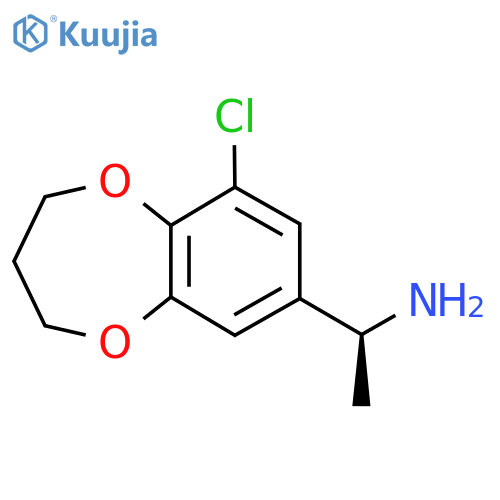 (1S)-1-(9-chloro-3,4-dihydro-2H-1,5-benzodioxepin-7-yl)ethan-1-amine structure