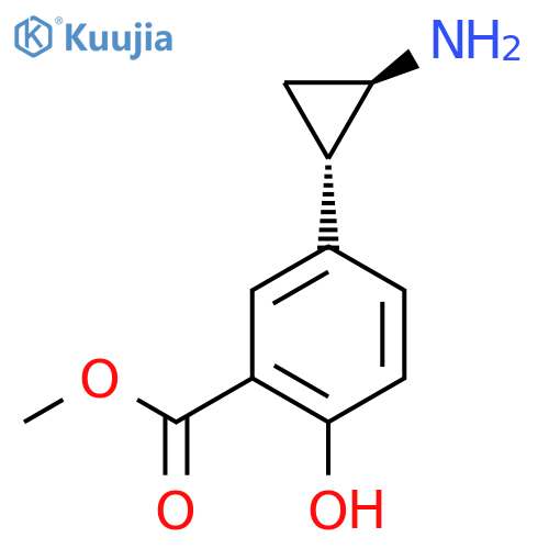 rac-methyl 5-(1R,2S)-2-aminocyclopropyl-2-hydroxybenzoate structure
