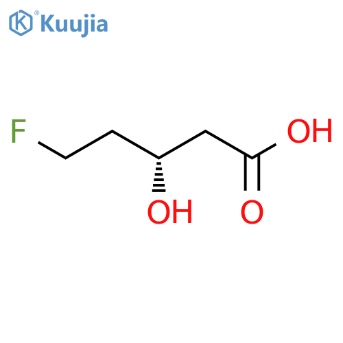 (3S)-5-fluoro-3-hydroxypentanoic acid structure