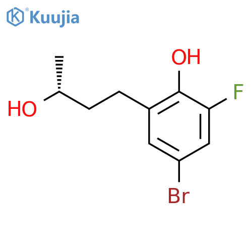 4-bromo-2-fluoro-6-[(3R)-3-hydroxybutyl]phenol structure