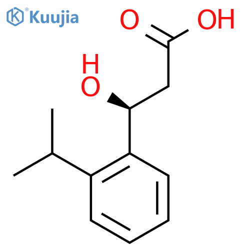 (3S)-3-hydroxy-3-2-(propan-2-yl)phenylpropanoic acid structure