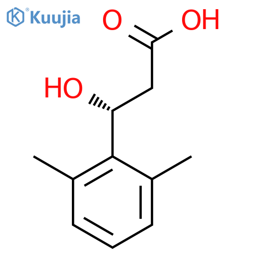 (3R)-3-(2,6-dimethylphenyl)-3-hydroxypropanoic acid structure