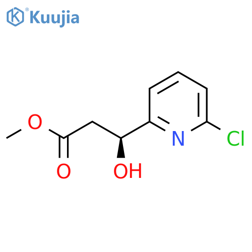 methyl (3S)-3-(6-chloropyridin-2-yl)-3-hydroxypropanoate structure