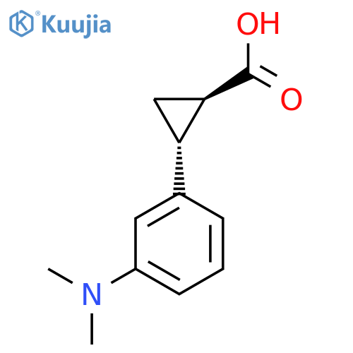 rac-(1R,2R)-2-3-(dimethylamino)phenylcyclopropane-1-carboxylic acid structure
