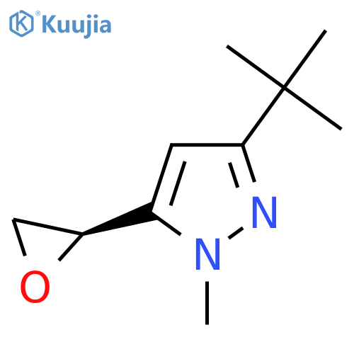 3-tert-butyl-1-methyl-5-(2R)-oxiran-2-yl-1H-pyrazole structure