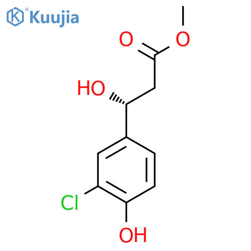 methyl (3R)-3-(3-chloro-4-hydroxyphenyl)-3-hydroxypropanoate structure