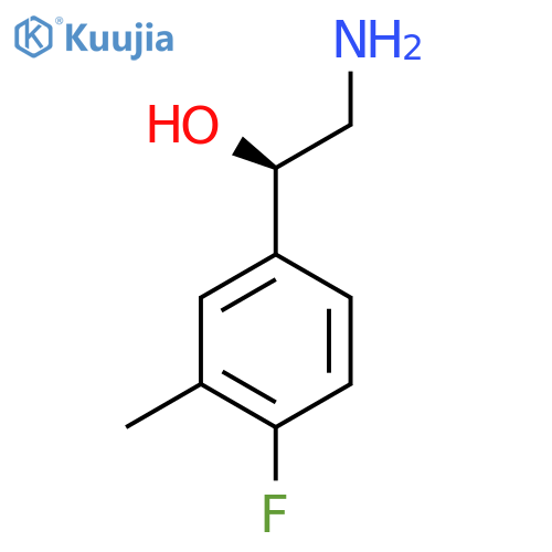(1R)-2-amino-1-(4-fluoro-3-methylphenyl)ethan-1-ol structure