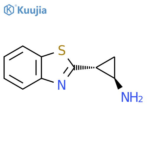 rac-(1R,2R)-2-(1,3-benzothiazol-2-yl)cyclopropan-1-amine structure