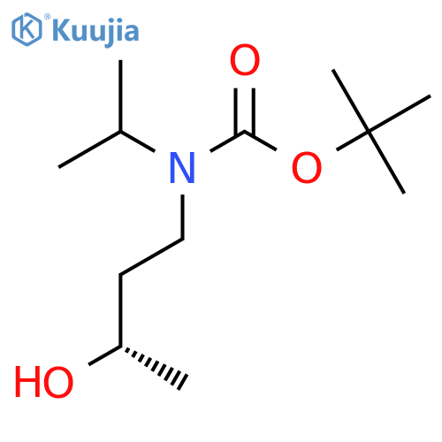 tert-butyl N-(3S)-3-hydroxybutyl-N-(propan-2-yl)carbamate structure