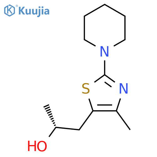 (2R)-1-4-methyl-2-(piperidin-1-yl)-1,3-thiazol-5-ylpropan-2-ol structure