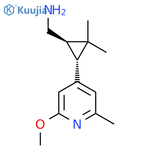 rac-(1R,3R)-3-(2-methoxy-6-methylpyridin-4-yl)-2,2-dimethylcyclopropylmethanamine structure