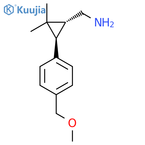 rac-(1R,3R)-3-4-(methoxymethyl)phenyl-2,2-dimethylcyclopropylmethanamine structure