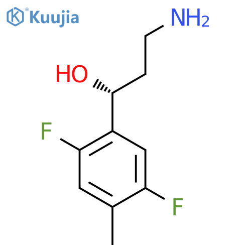 (1R)-3-amino-1-(2,5-difluoro-4-methylphenyl)propan-1-ol structure