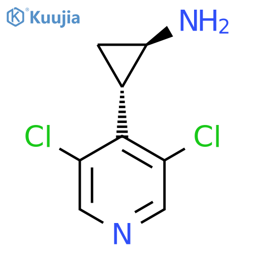 rac-(1R,2S)-2-(3,5-dichloropyridin-4-yl)cyclopropan-1-amine structure