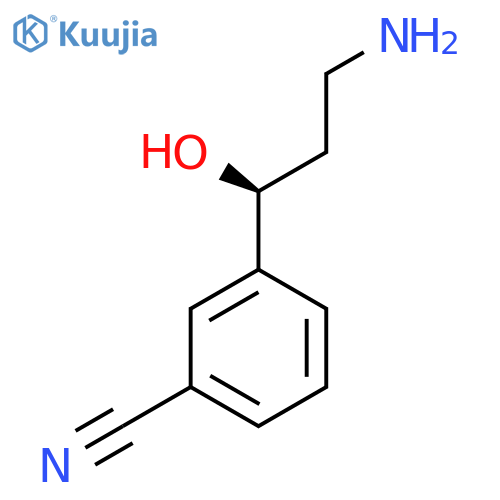 3-(1S)-3-amino-1-hydroxypropylbenzonitrile structure