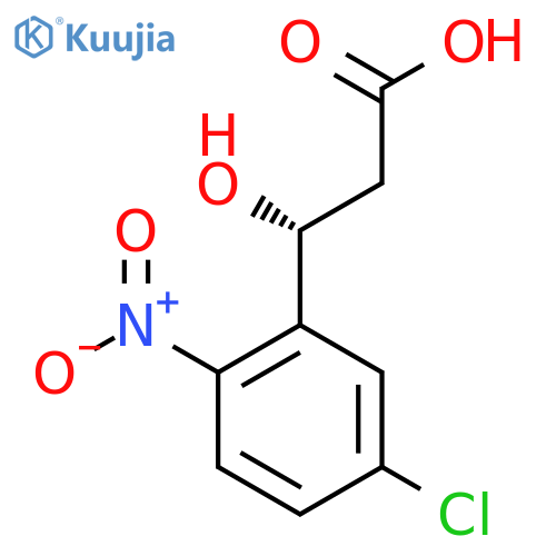 (3R)-3-(5-chloro-2-nitrophenyl)-3-hydroxypropanoic acid structure