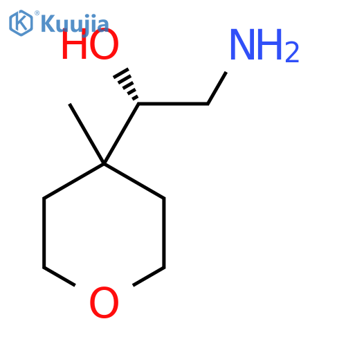 (1S)-2-amino-1-(4-methyloxan-4-yl)ethan-1-ol structure