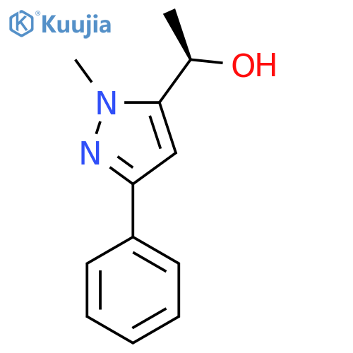 (1R)-1-(1-methyl-3-phenyl-1H-pyrazol-5-yl)ethan-1-ol structure