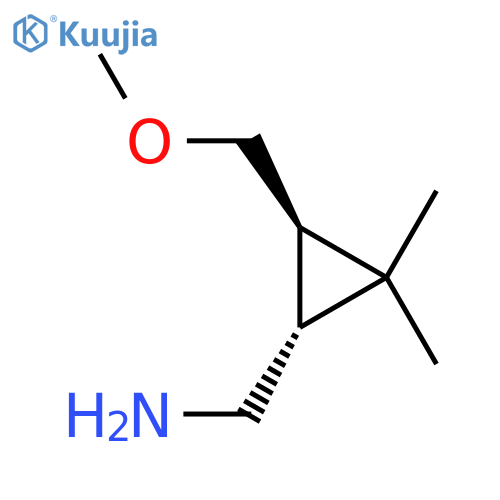 rac-(1R,3R)-3-(methoxymethyl)-2,2-dimethylcyclopropylmethanamine structure