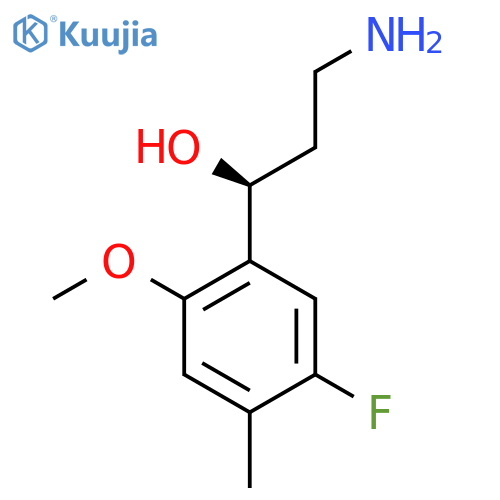 (1S)-3-amino-1-(5-fluoro-2-methoxy-4-methylphenyl)propan-1-ol structure