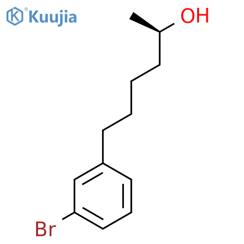 (2R)-6-(3-bromophenyl)hexan-2-ol structure