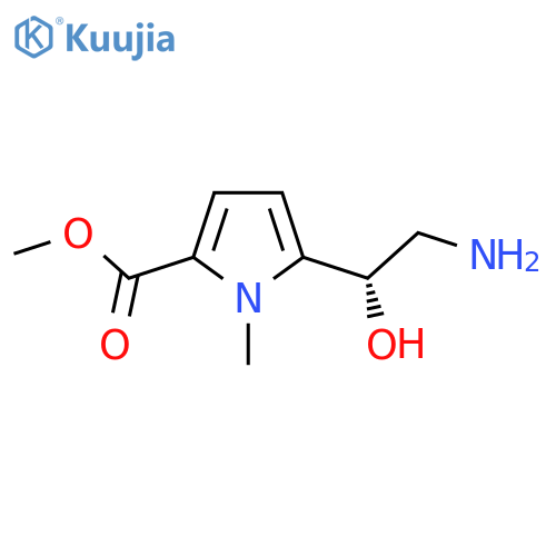methyl 5-(1S)-2-amino-1-hydroxyethyl-1-methyl-1H-pyrrole-2-carboxylate structure