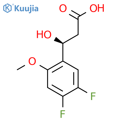 (3S)-3-(4,5-difluoro-2-methoxyphenyl)-3-hydroxypropanoic acid structure