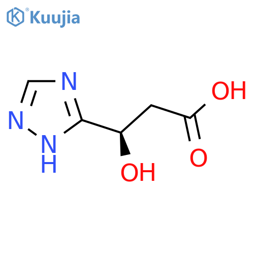 (3R)-3-hydroxy-3-(1H-1,2,4-triazol-3-yl)propanoic acid structure
