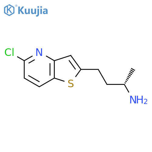 (2S)-4-{5-chlorothieno3,2-bpyridin-2-yl}butan-2-amine structure