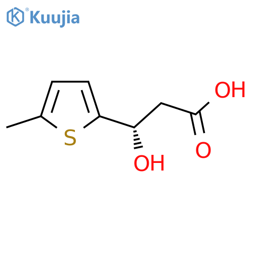 (3S)-3-hydroxy-3-(5-methylthiophen-2-yl)propanoic acid structure