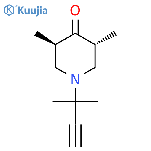 3,5-dimethyl-1-(2-methylbut-3-yn-2-yl)piperidin-4-one structure