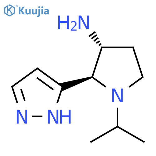 1-(propan-2-yl)-2-(1H-pyrazol-3-yl)pyrrolidin-3-amine structure