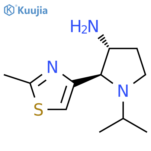 2-(2-methyl-1,3-thiazol-4-yl)-1-(propan-2-yl)pyrrolidin-3-amine structure