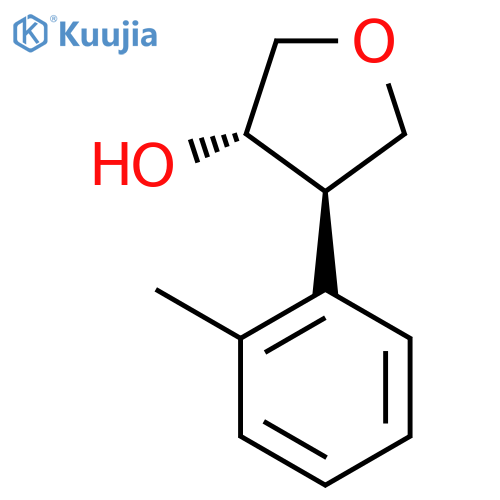 rac-(3R,4S)-4-(2-methylphenyl)oxolan-3-ol structure