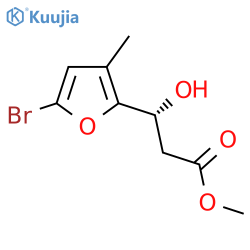 methyl (3R)-3-(5-bromo-3-methylfuran-2-yl)-3-hydroxypropanoate structure