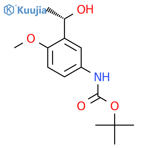 tert-butyl N-{3-(1S)-1-hydroxyethyl-4-methoxyphenyl}carbamate structure