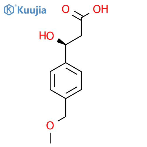 (3S)-3-hydroxy-3-4-(methoxymethyl)phenylpropanoic acid structure