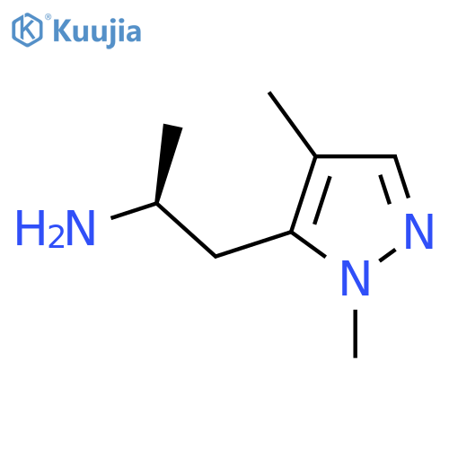 (2S)-1-(1,4-dimethyl-1H-pyrazol-5-yl)propan-2-amine structure