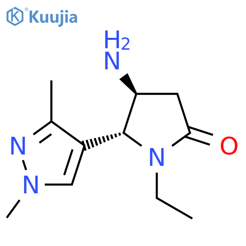 4-amino-5-(1,3-dimethyl-1H-pyrazol-4-yl)-1-ethylpyrrolidin-2-one structure