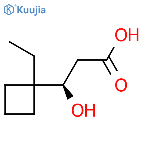 (3R)-3-(1-ethylcyclobutyl)-3-hydroxypropanoic acid structure